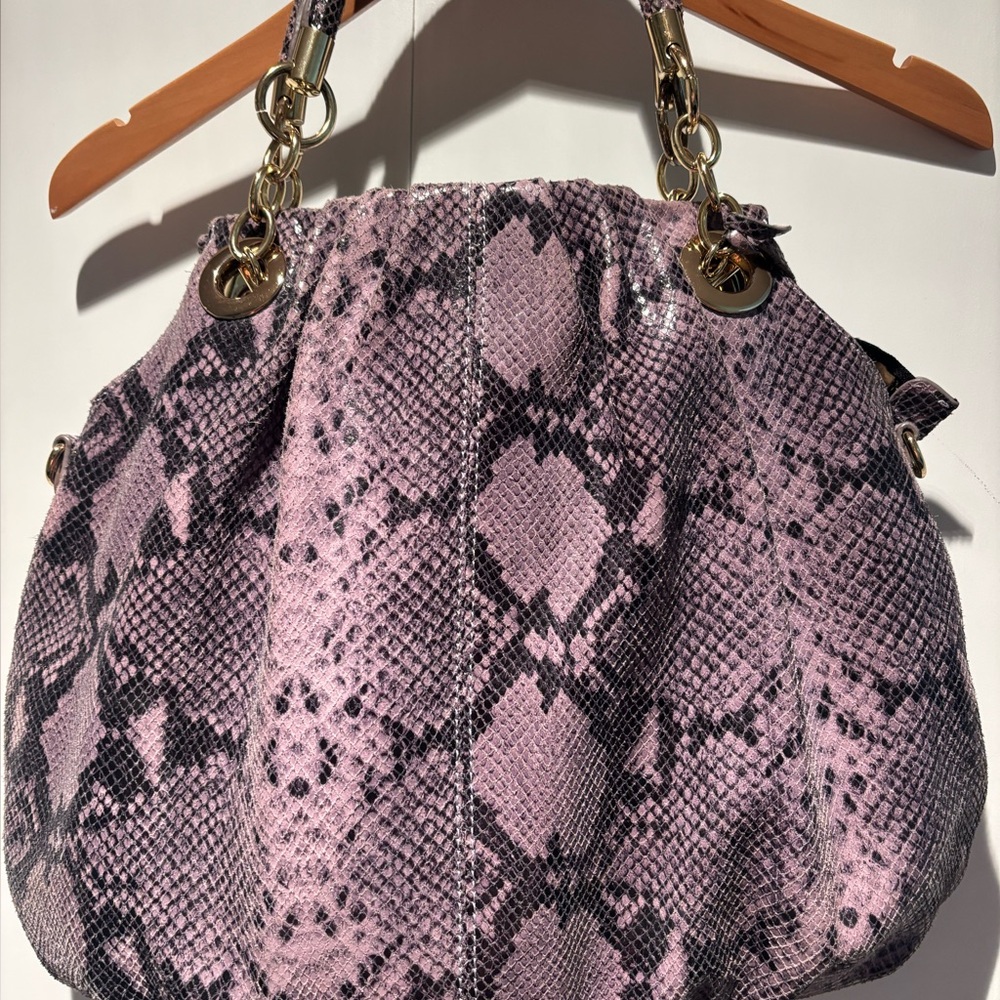 leather animal print bag